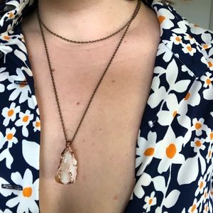 Crystal & copper necklace